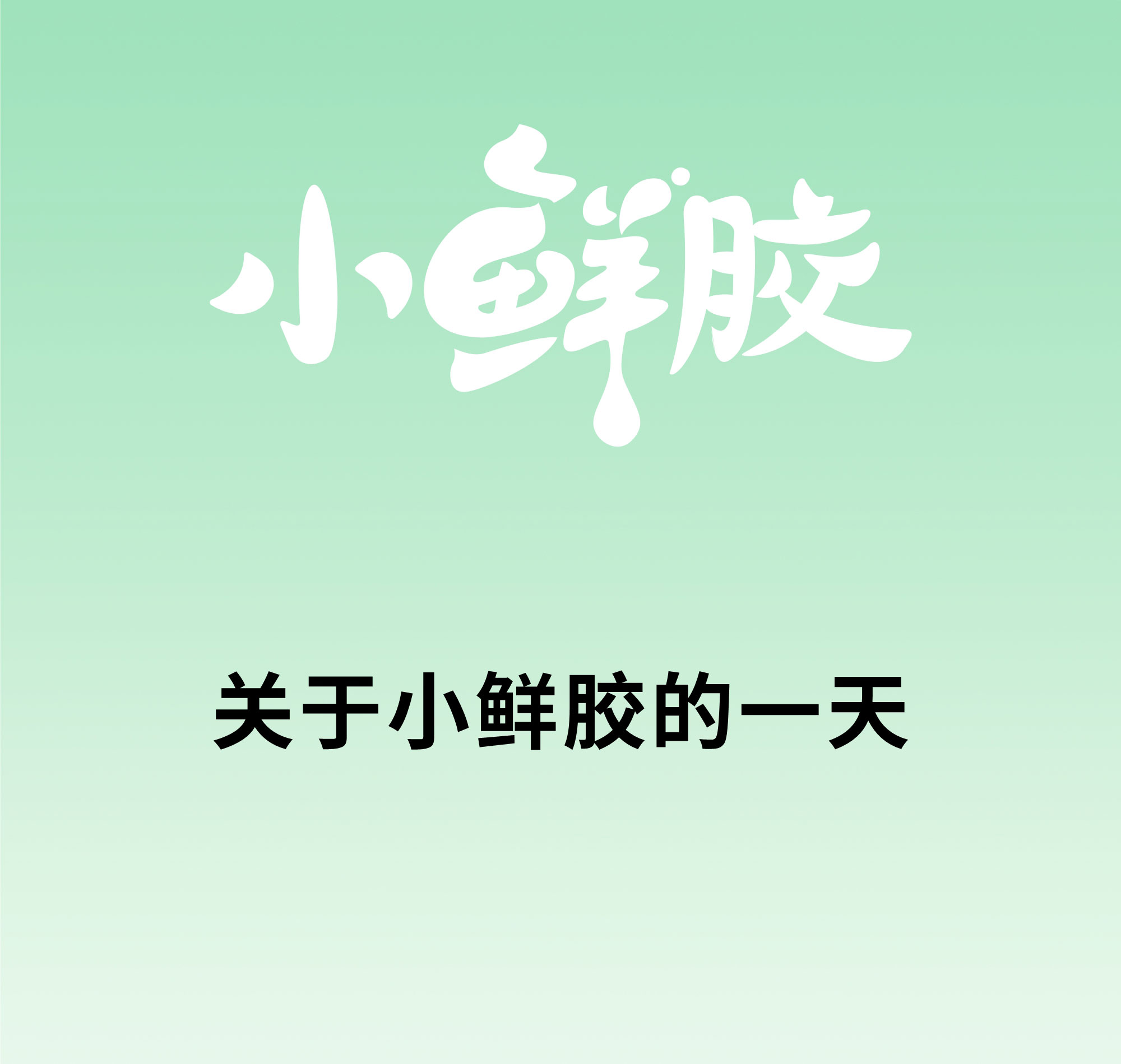 欢迎和小鲜胶一起，每天睡好觉！